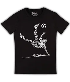 Прикольные футболки: футболист 1 на черном